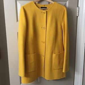 Talbots double-faced wool jacket, gold, size 14.